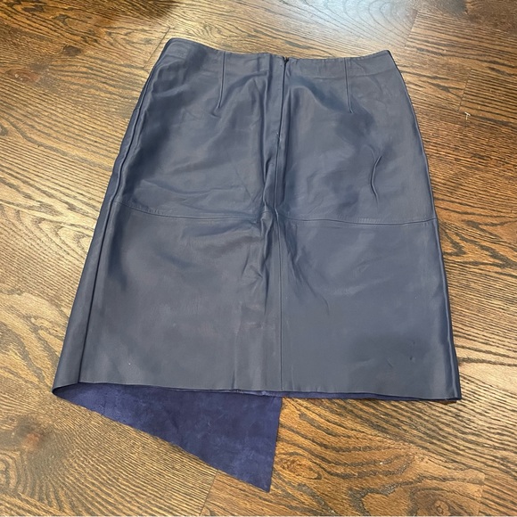 Ba&sh lea skirt blue lamb leather skirt size 2 - Picture 4 of 8